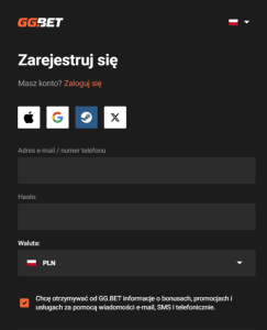 Rejestracja w GGBET